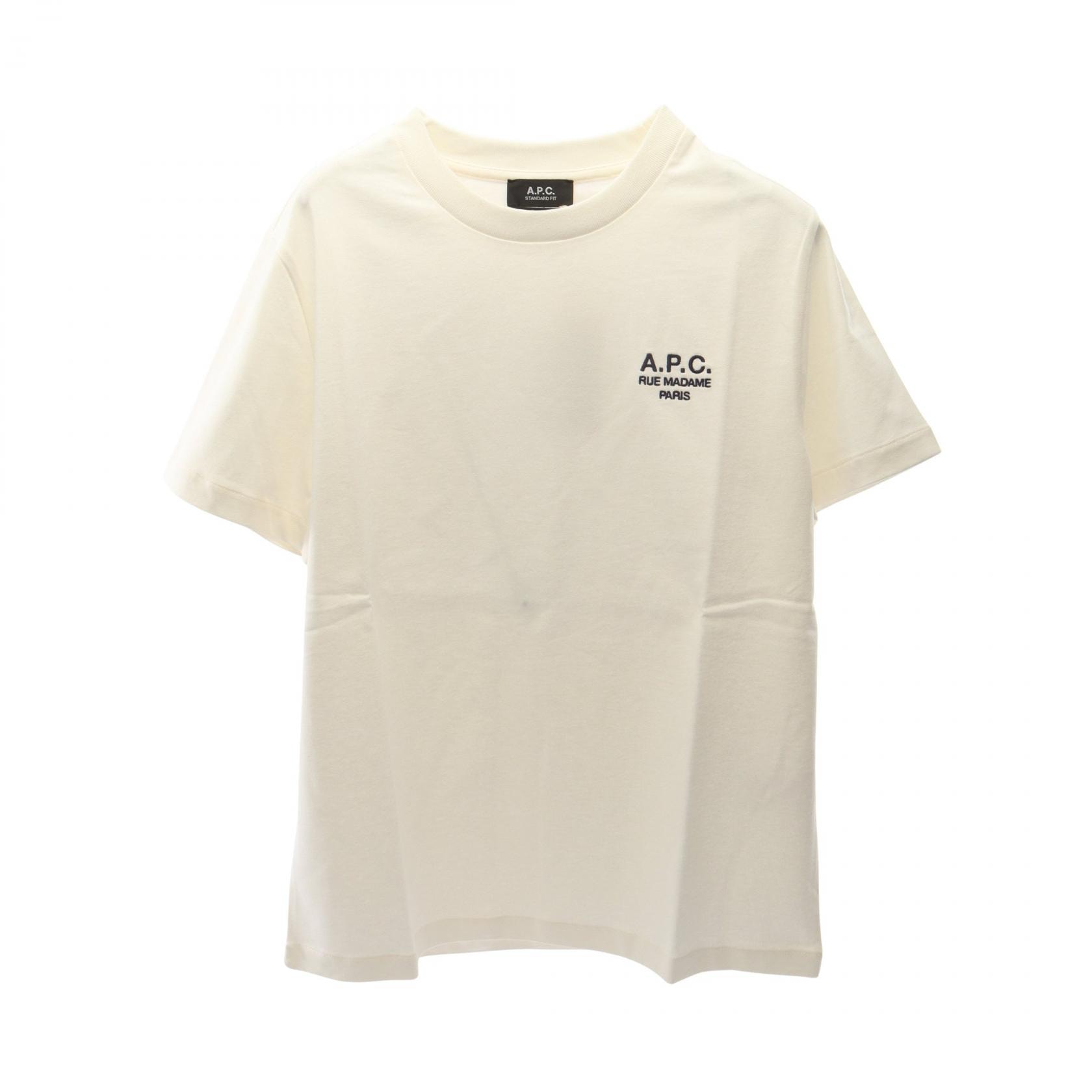 アーペーセー A.P.C. COHBU ロゴ刺繍 半袖Tシャツ 衣料品 トップス コットン メンズ レディース ホワイト系 M26388COHBUTAEL 【新品】