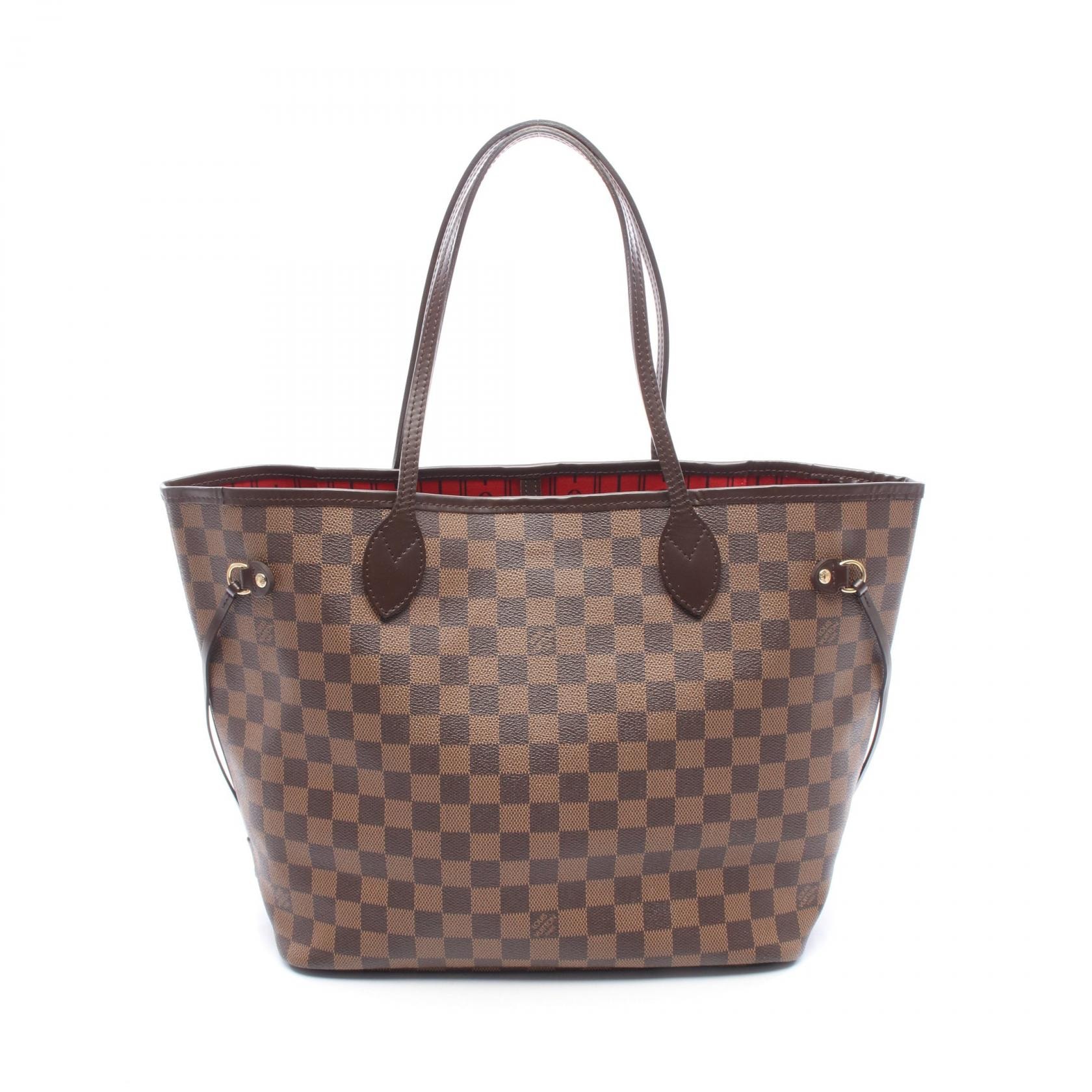 ルイ・ヴィトン LOUIS VUITTON ネヴァーフルMM ダミエエベヌ トートバッグ バッグ PVCコーティングキャンバス レザー レディース ブラウン系 N51105 【中古】