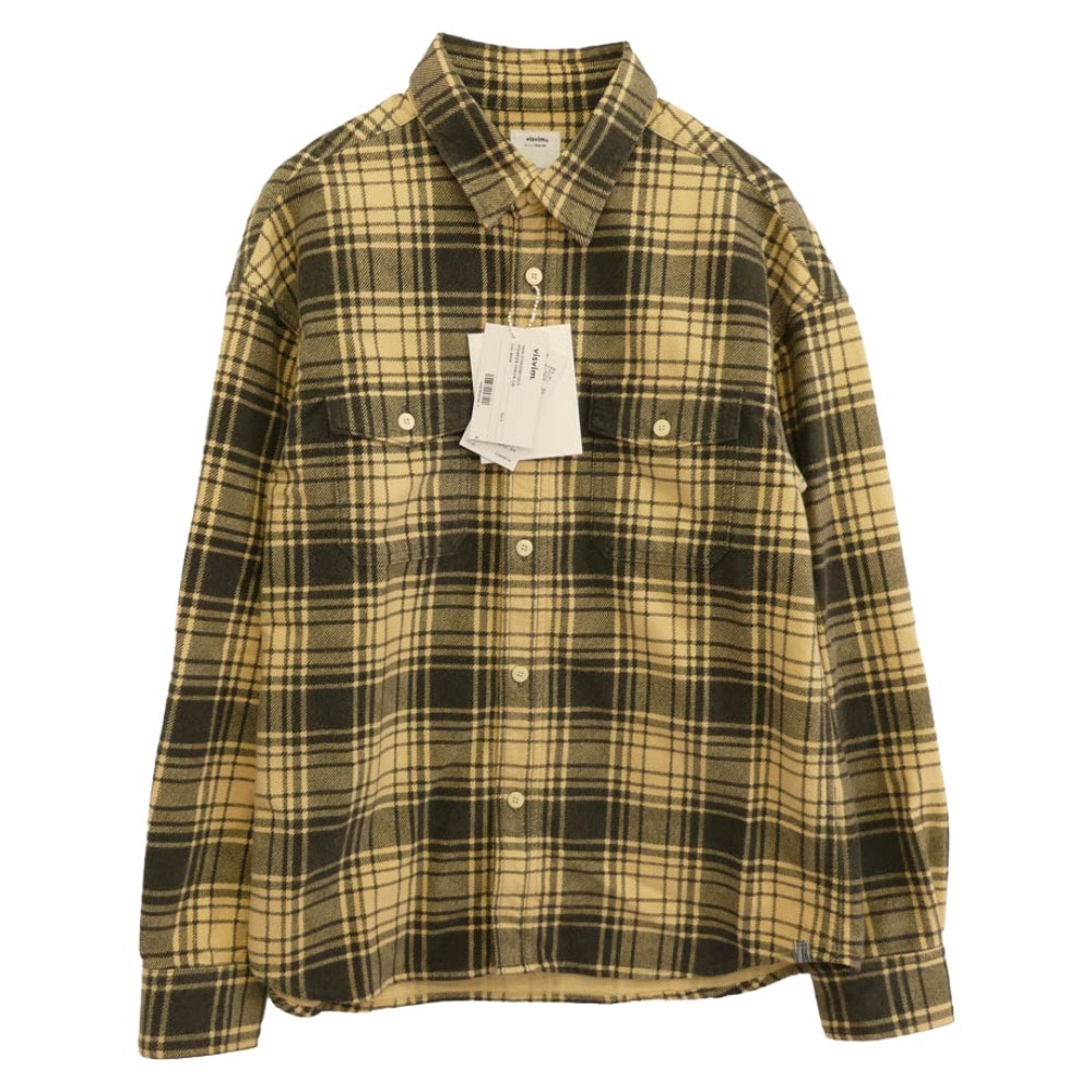 VISVIM ビズビム 長袖シャツ 24AW 124205011012 PIONEER CHECK L/S パイオニア チェック 長袖 シャツ ベージュ系 2【極上美品】【中古】