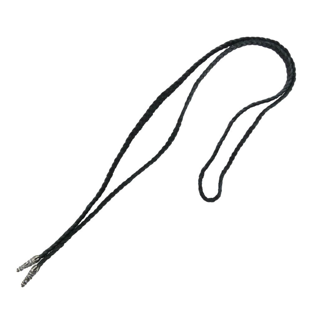 Chrome Hearts LEATHER BRAID "Black/Silver"
