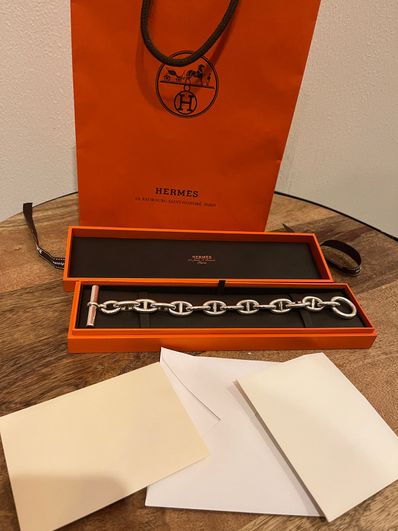 Hermes Chaine D'ancre TGM Bracelet "Silver"