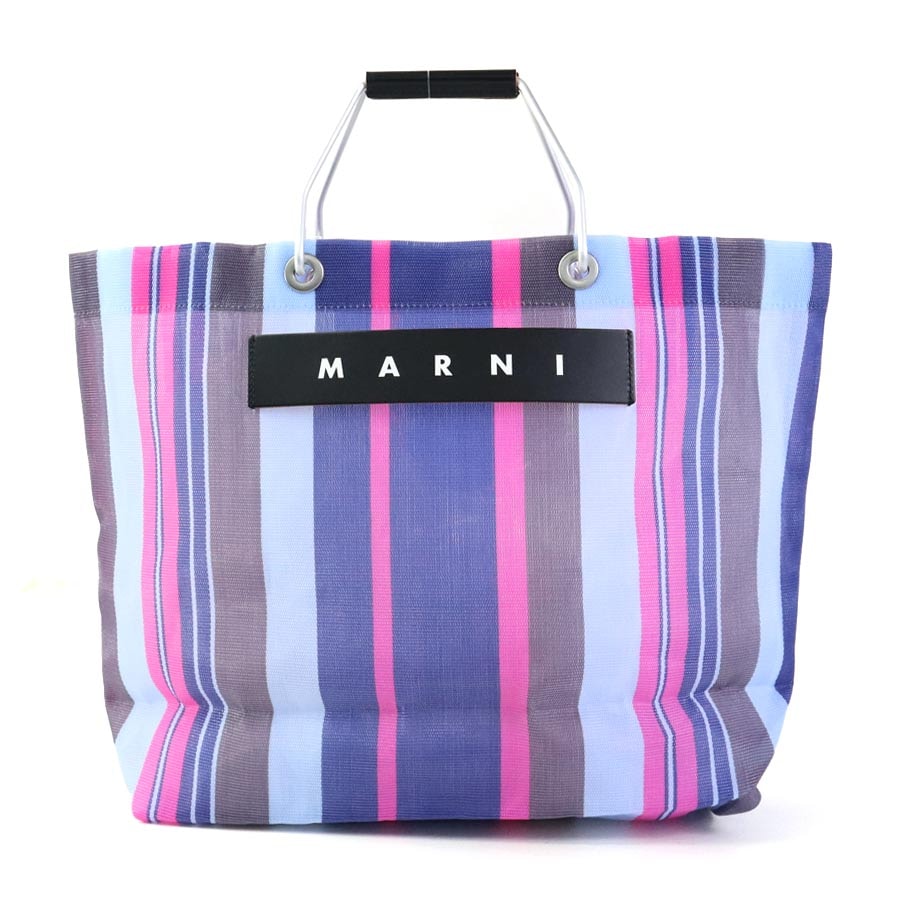 マルニ MARNI ハンドバッグ フラワーカフェ ナイロン/アルミ/レザー マルチカラー レディース【中古】 56832r