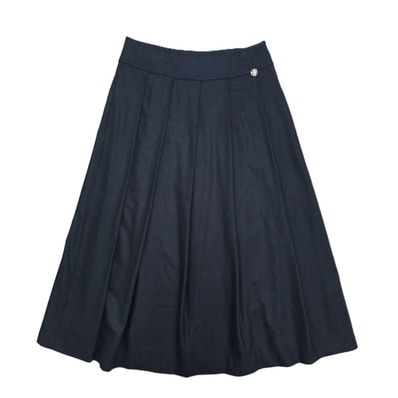MAX MARA マックスマーラ 'S Max Mara エスマックスマーラ プリーツスカート 2023秋冬 ロングスカート 23910606336 44 ウール ネイビー レディース【中古】