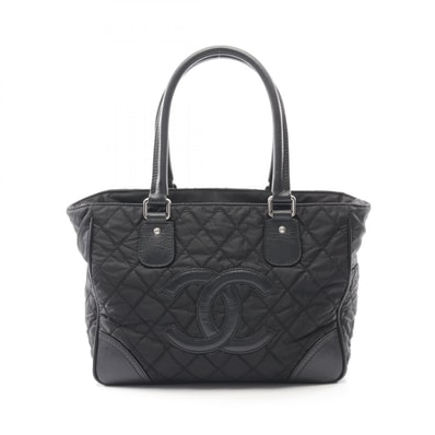 シャネル CHANEL パリニューヨークライン トートバッグ バッグ ナイロン レザー レディース ブラック系 【中古】