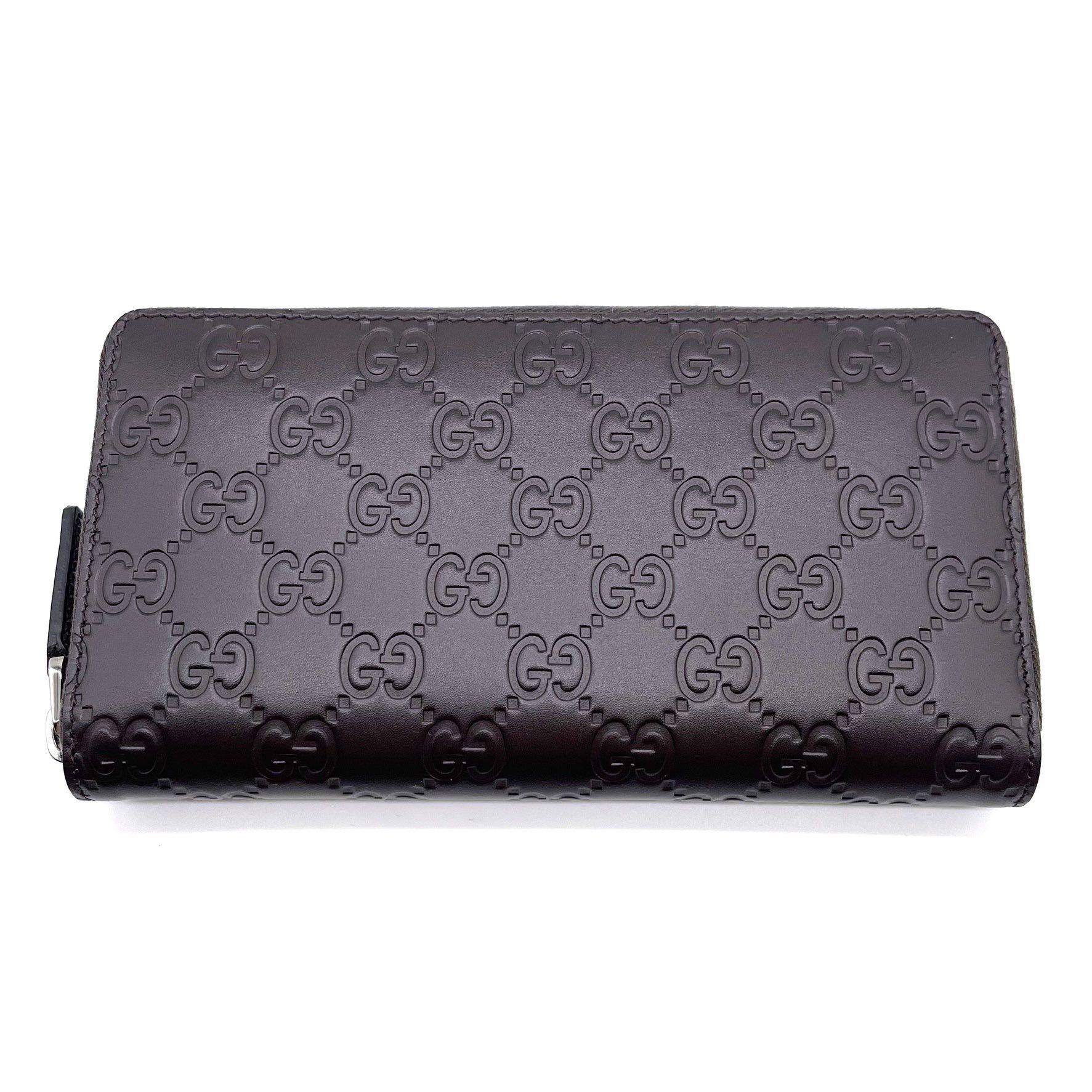 GUCCI Signature Avel Zip Around Wallet "Brown"