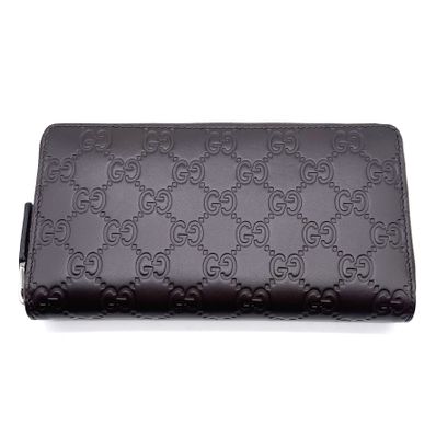 GUCCI Signature Avel Zip Around Wallet "Brown"