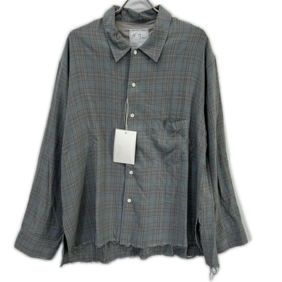 アンセルム 26SS ANC-SH80 ブルー AGING RAYON CHECK SHIRT 2