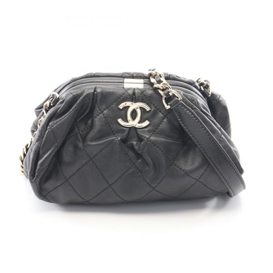 シャネル CHANEL マトラッセ ショルダーバッグ バッグ ラムスキン(羊革) レディース ブラック系 AS2493 【中古】