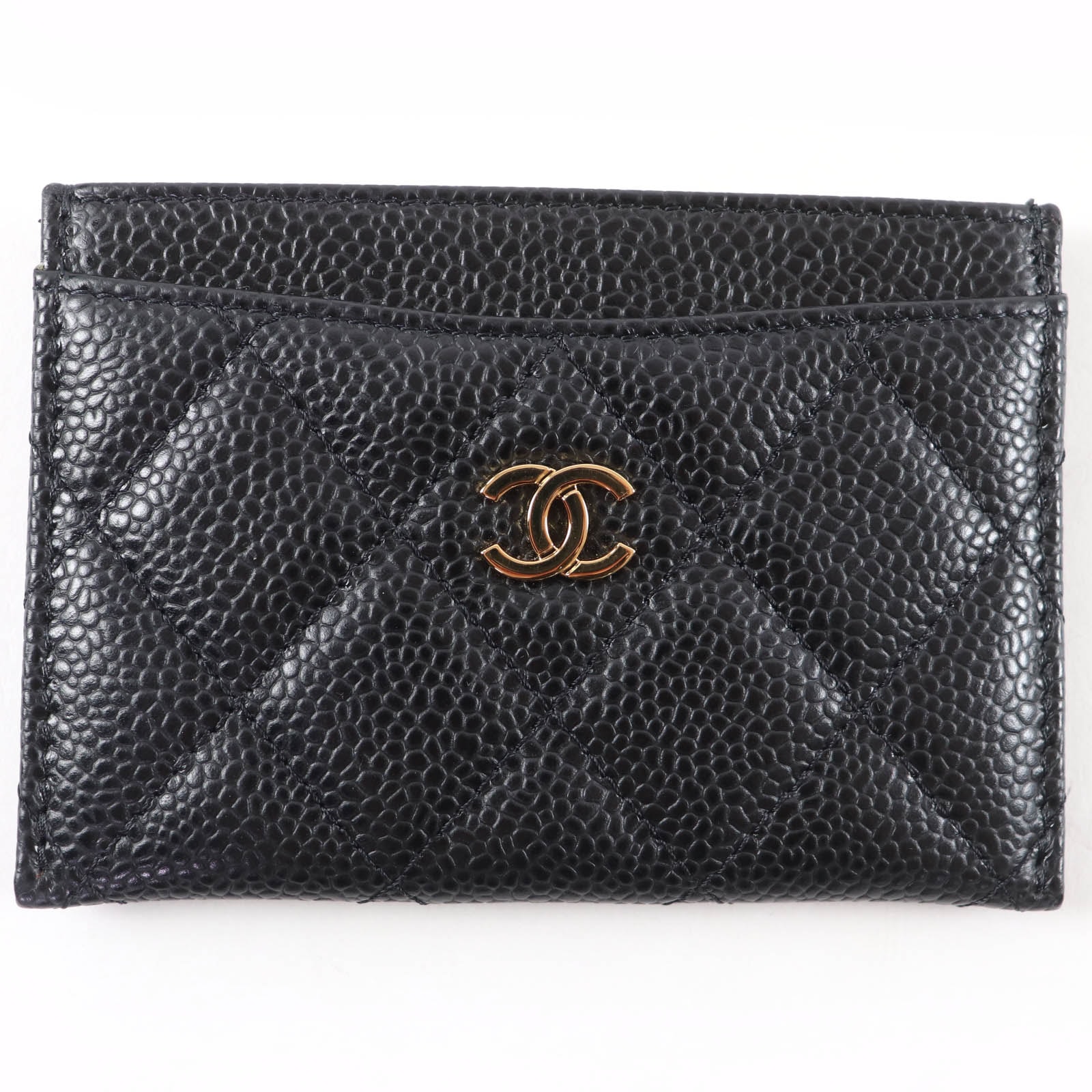極美品 シャネル パスケース ブラック レディース