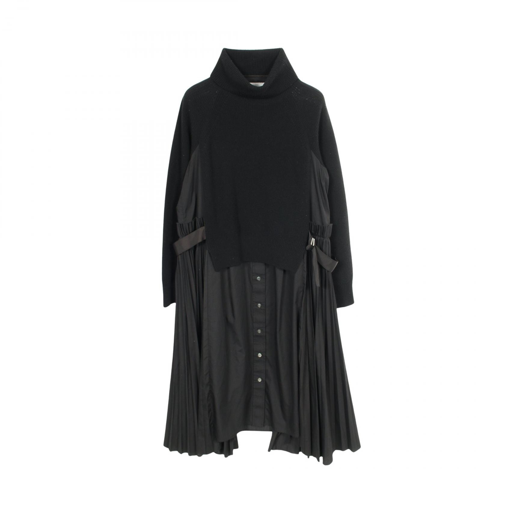サカイ Sacai ワンピース 衣料品 トップス ウール ポリエステル レディース ブラック系 【中古】
