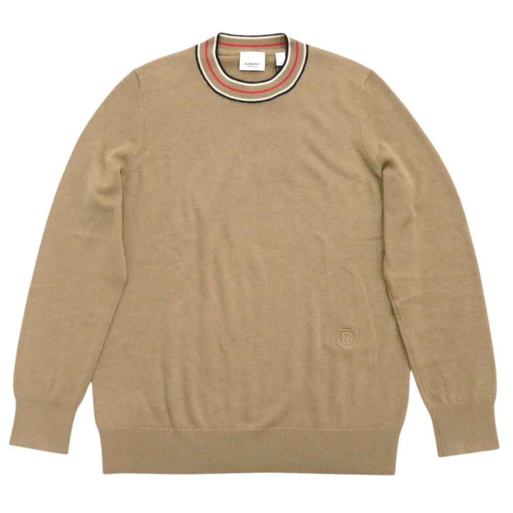 バーバリー TBロゴ刺繍 カシミヤ ベージュ セーター