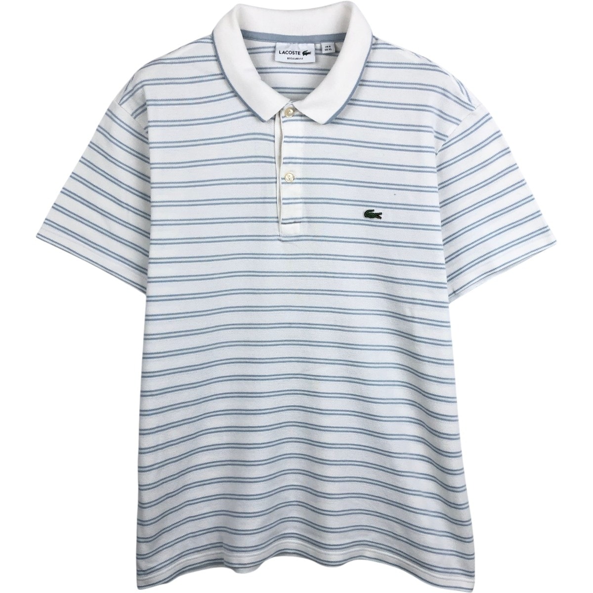古着 ラコステ LACOSTE REGULAR FIT マルチボーダー 半袖 ボーダー ポロシャツ メンズXL相当/eaa657013