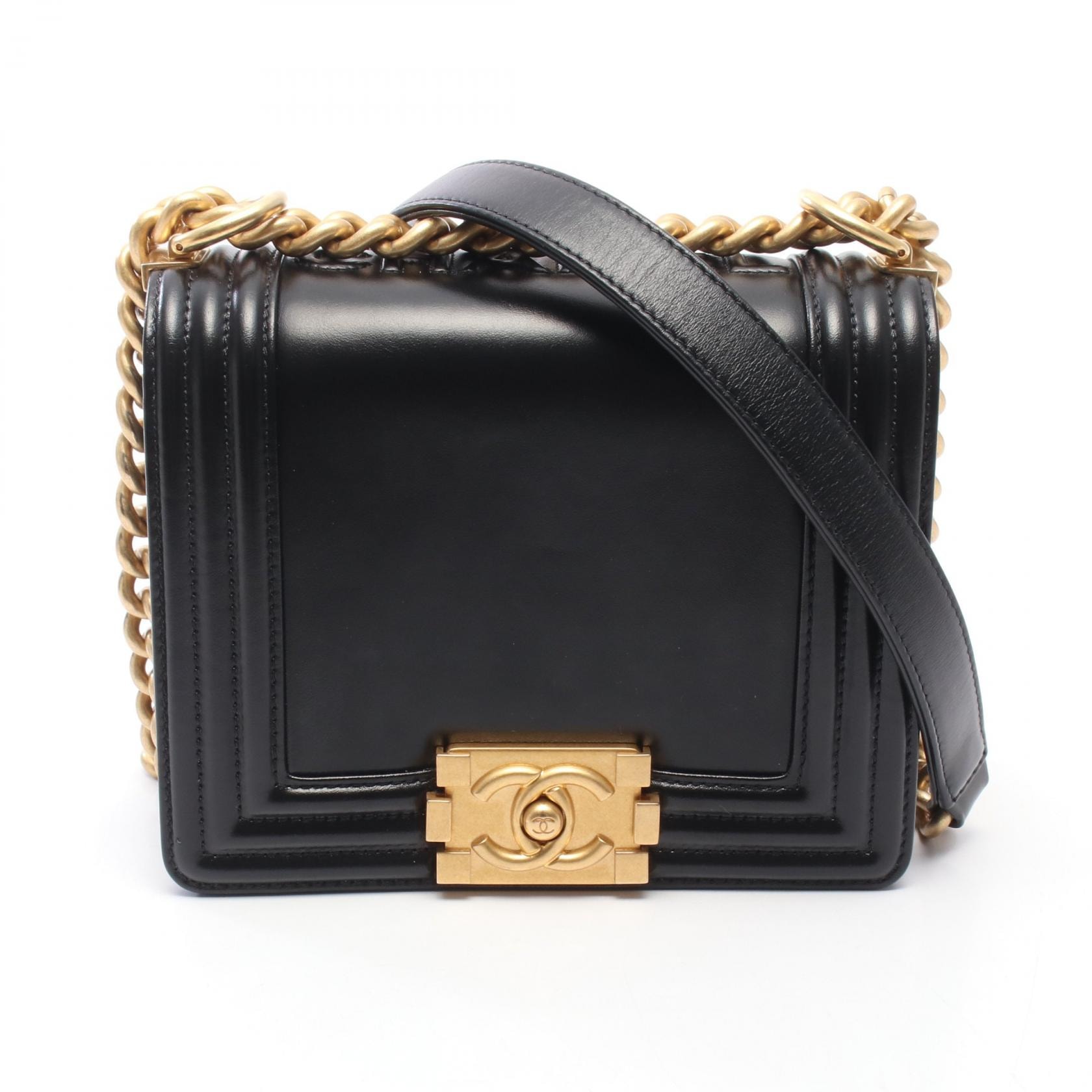シャネル CHANEL ボーイシャネル ショルダーバッグ バッグ レザー レディース ブラック系 AS3018 【中古】