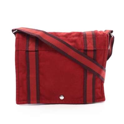 エルメス HERMES フールトゥ バサスPM ショルダーバッグ バッグ キャンバス ボルドー メンズ レディース ボルドー系 【中古】