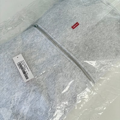 Supreme Small Box Zip Up Hooded Sweatshirt "Ash Grey"