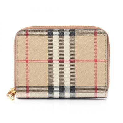 バーバリー BURBERRY LS MN ZIP AROUND DFC ヴィンテージチェック コインケース 財布 PVC レディース ベージュ系 / マルチカラー 8070600A9534 【新品】