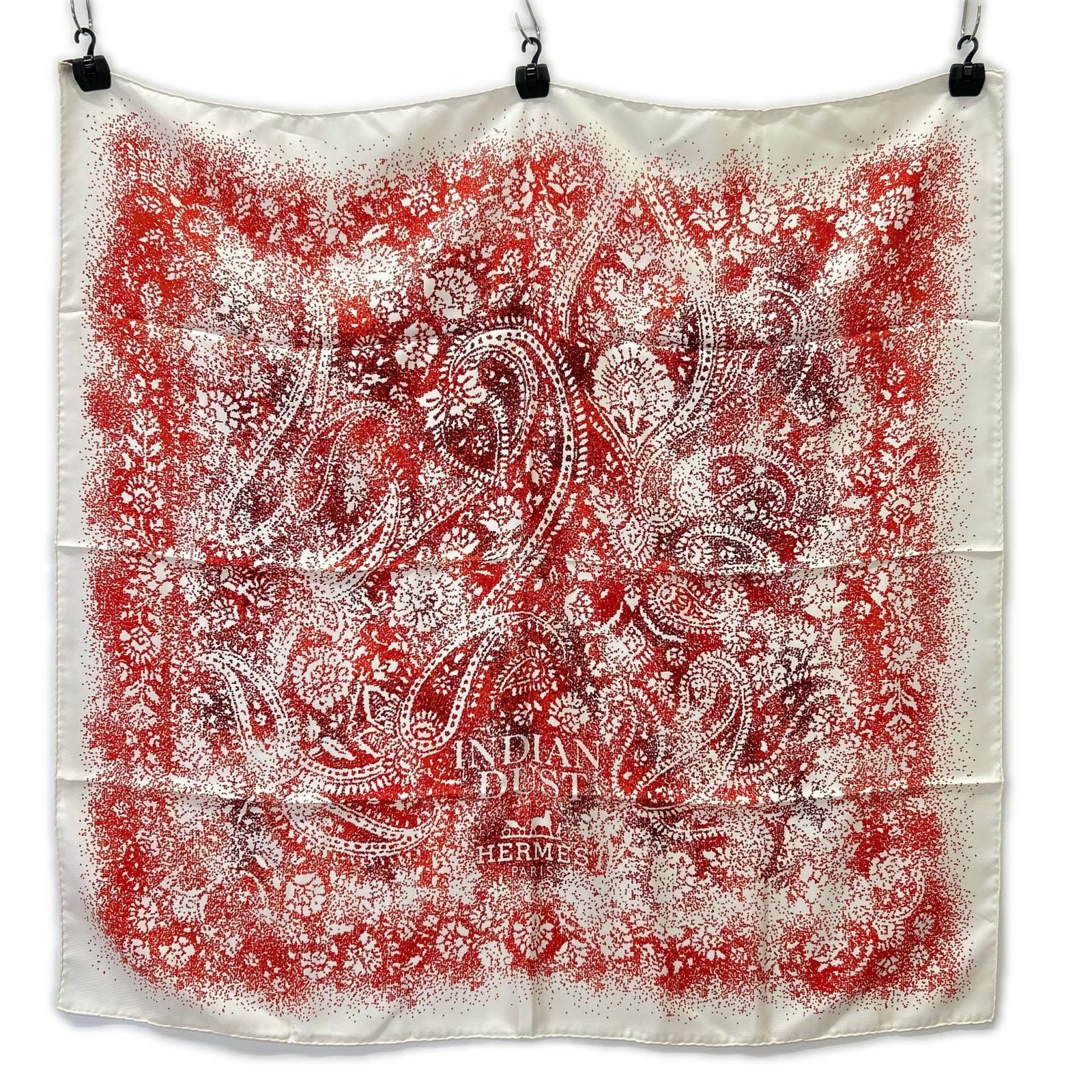 エルメス 【美品】INDIAN DUST カレ90 シルク100%