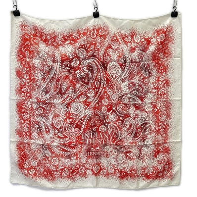 エルメス 【美品】INDIAN DUST カレ90 シルク100%