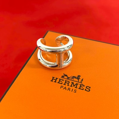 HERMES エルメス オスモズ GM シルバー925 リング・指輪 17号 シルバー
84546
