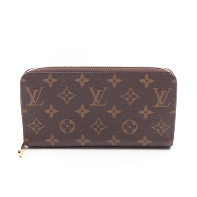 ルイ・ヴィトン LOUIS VUITTON ジッピーウォレット ラウンド長財布 財布 キャンバス PVC モノグラム フューシャ レディース ブラウン系 / ピンク系 M41895 【中古】