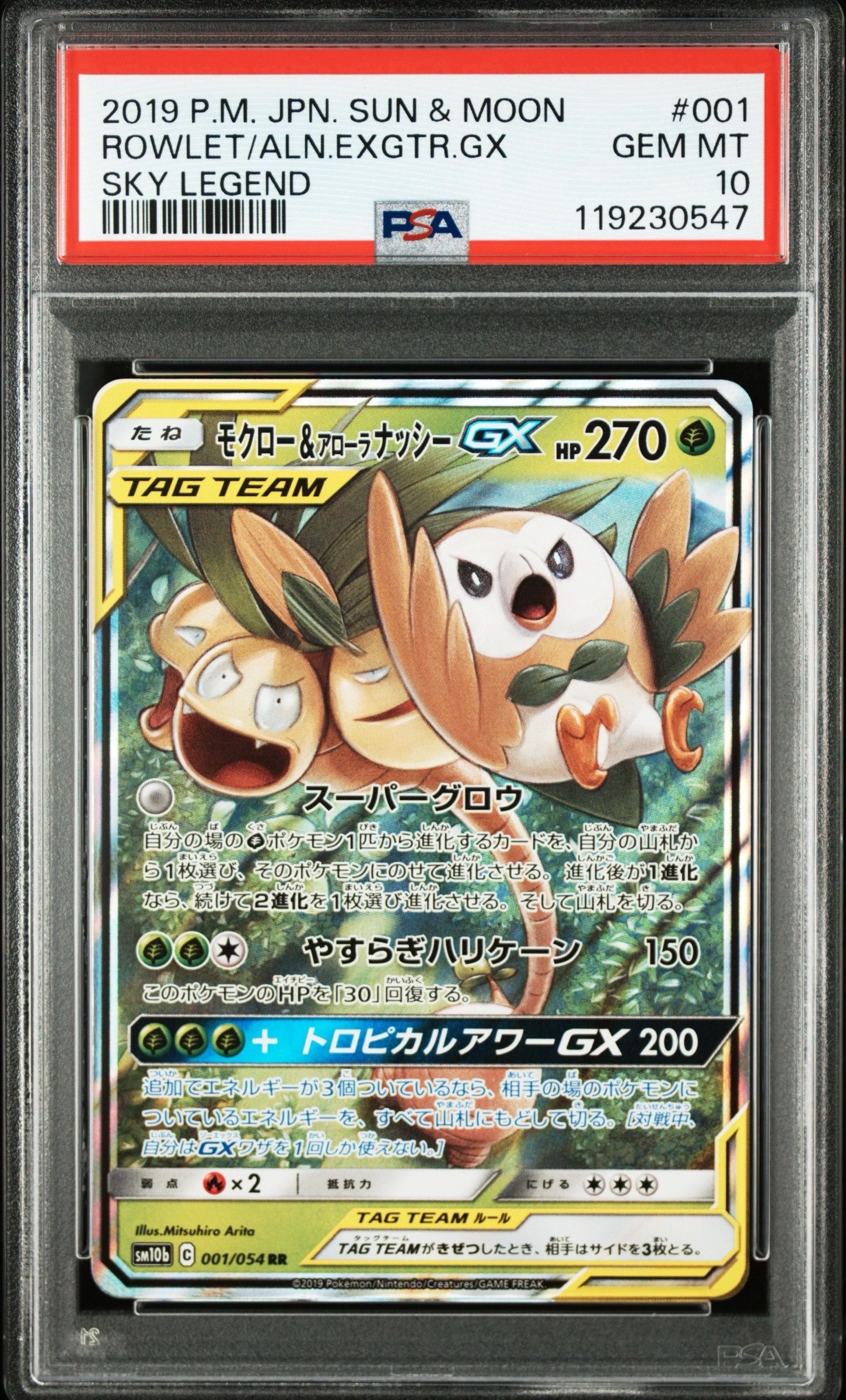 モクロー&アローラナッシーGX RR [SM10b 001/054](強化拡張パック「スカイレジェンド」)