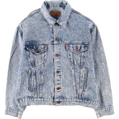 古着 90年代 リーバイス Levi's 70507-0219 ケミカルウォッシュ デニムジャケット Gジャン USA製 メンズL相当 ヴィンテージ/eaa582588
