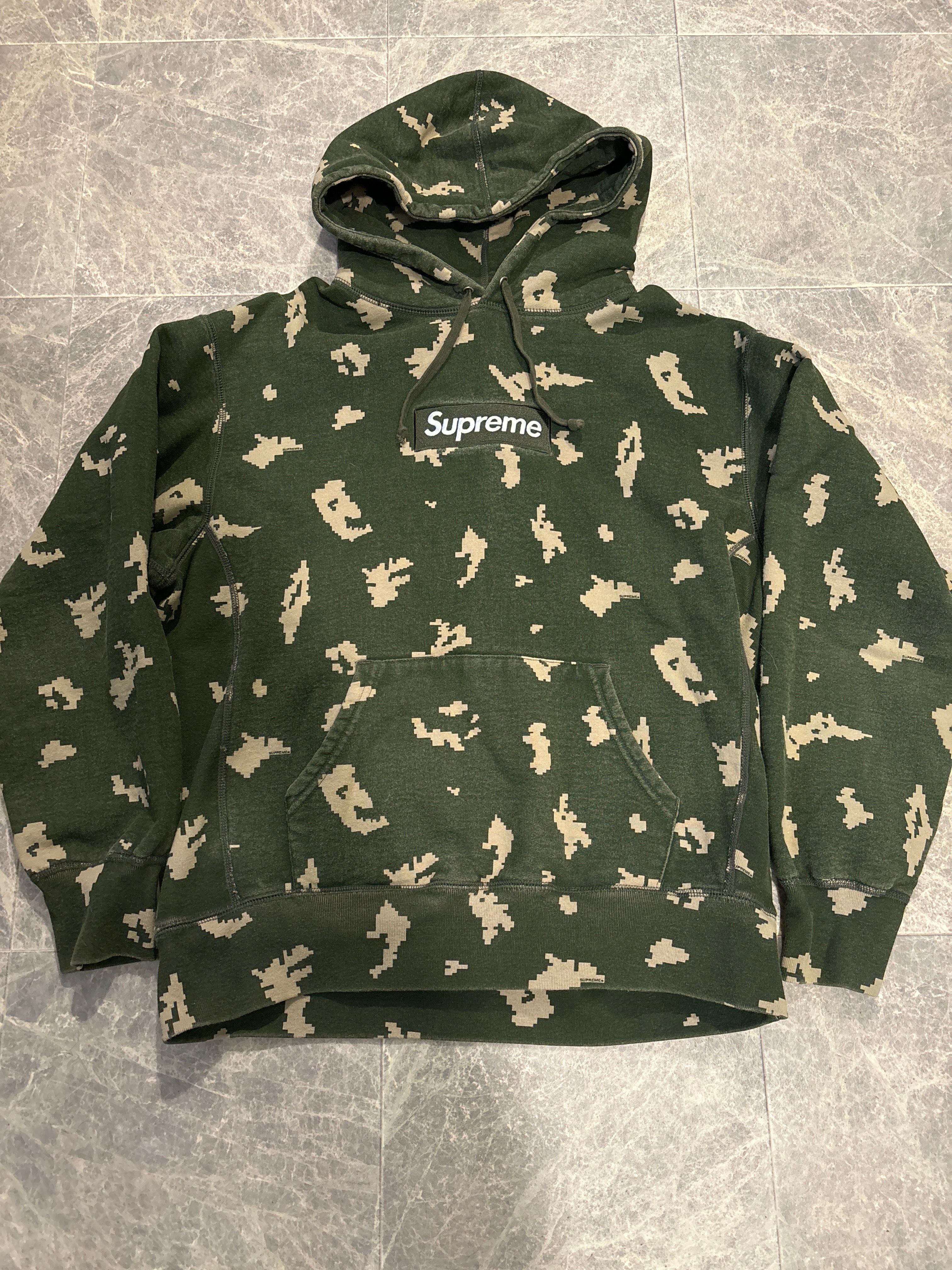 Supreme Box Logo Hooded Sweatshirt "Olive Russian Camo" (21FW)