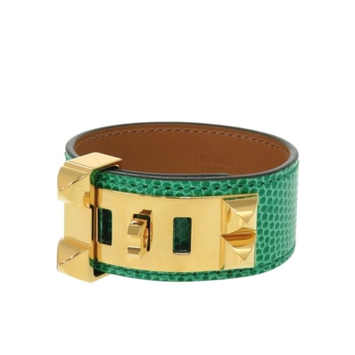 エルメス コリエドシアン 24 リザード ミント W ブ