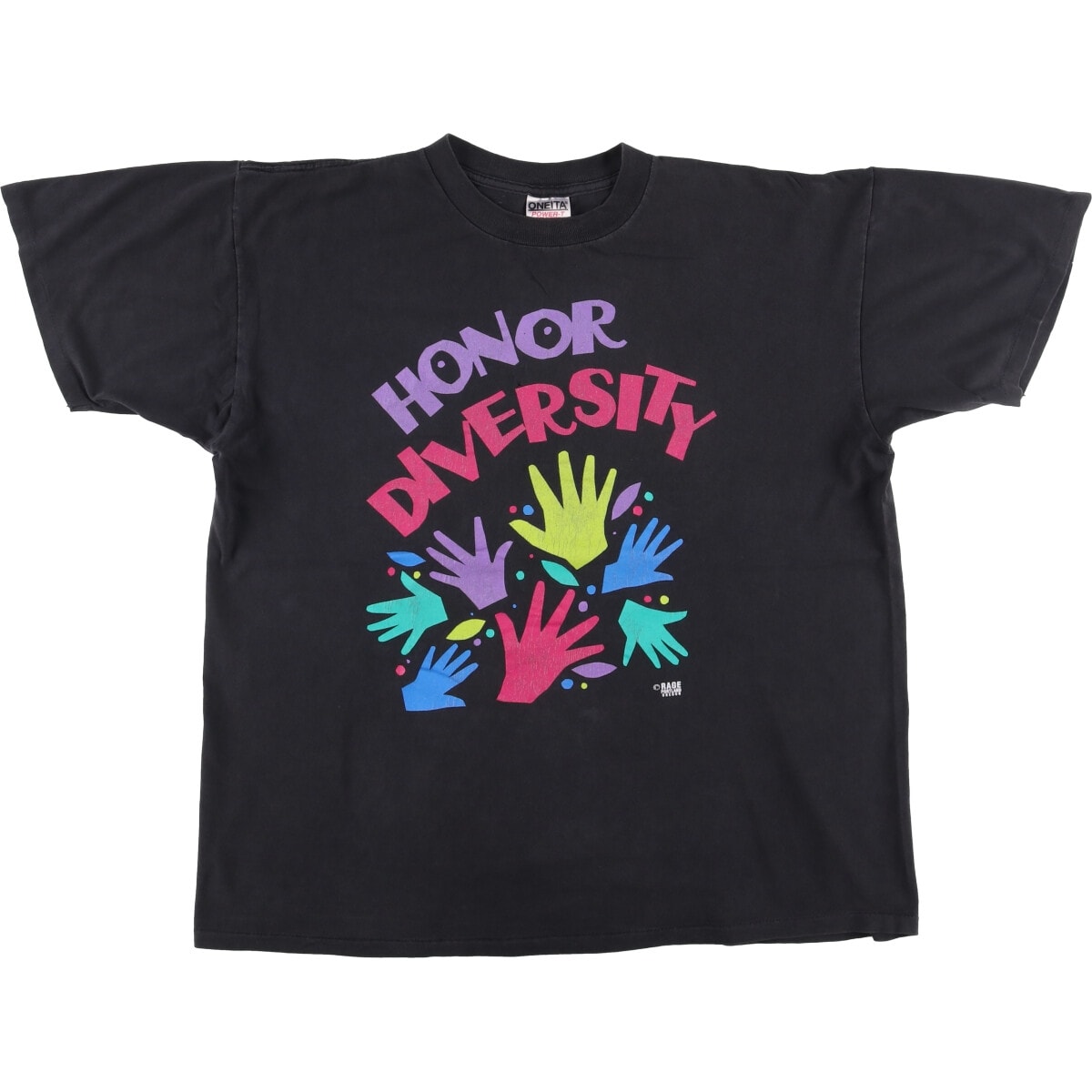 古着 90年代 オニータ ONEITA メッセージプリントTシャツ USA製 メンズXL相当 ヴィンテージ/eaa556693