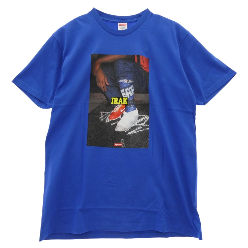 Supreme シュプリーム Tシャツ 22AW IRAK CAST Tee アイラック キャスト Tシャツ フロントプリント 半袖 カットソー ブルー系 L【極上美品】【中古】