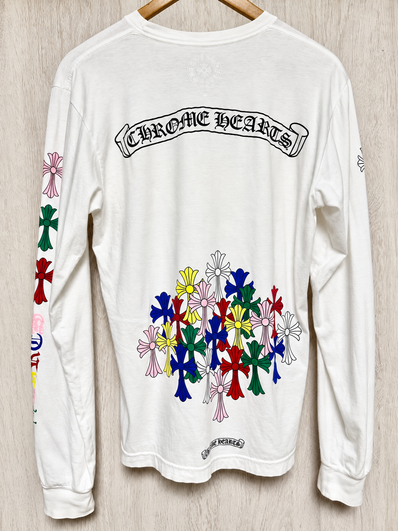 Chrome Hearts Cemetery Cross L/S T-Shirt "White/Multicolor"