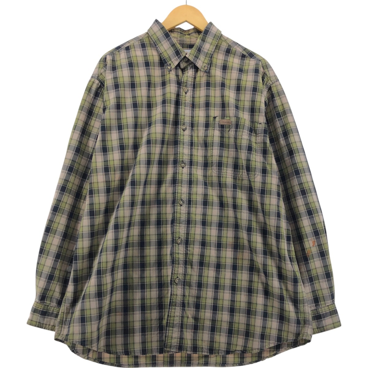 古着 カーハート Carhartt チェック柄 長袖 ボタンダウン ワークシャツ メンズXL相当/eaa564755
