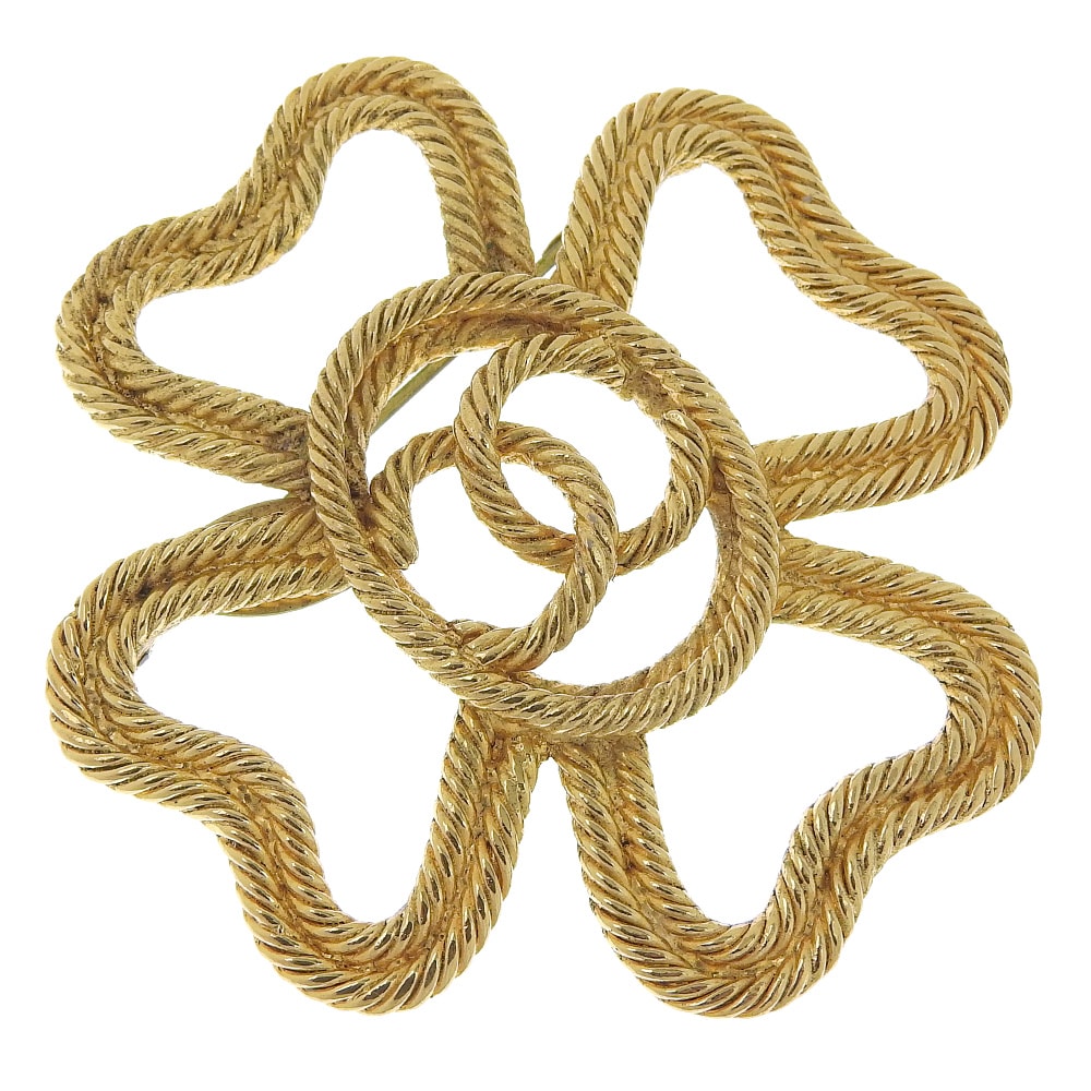 シャネル クローバー ココマーク ヴィンテージ 28 レディースブローチ