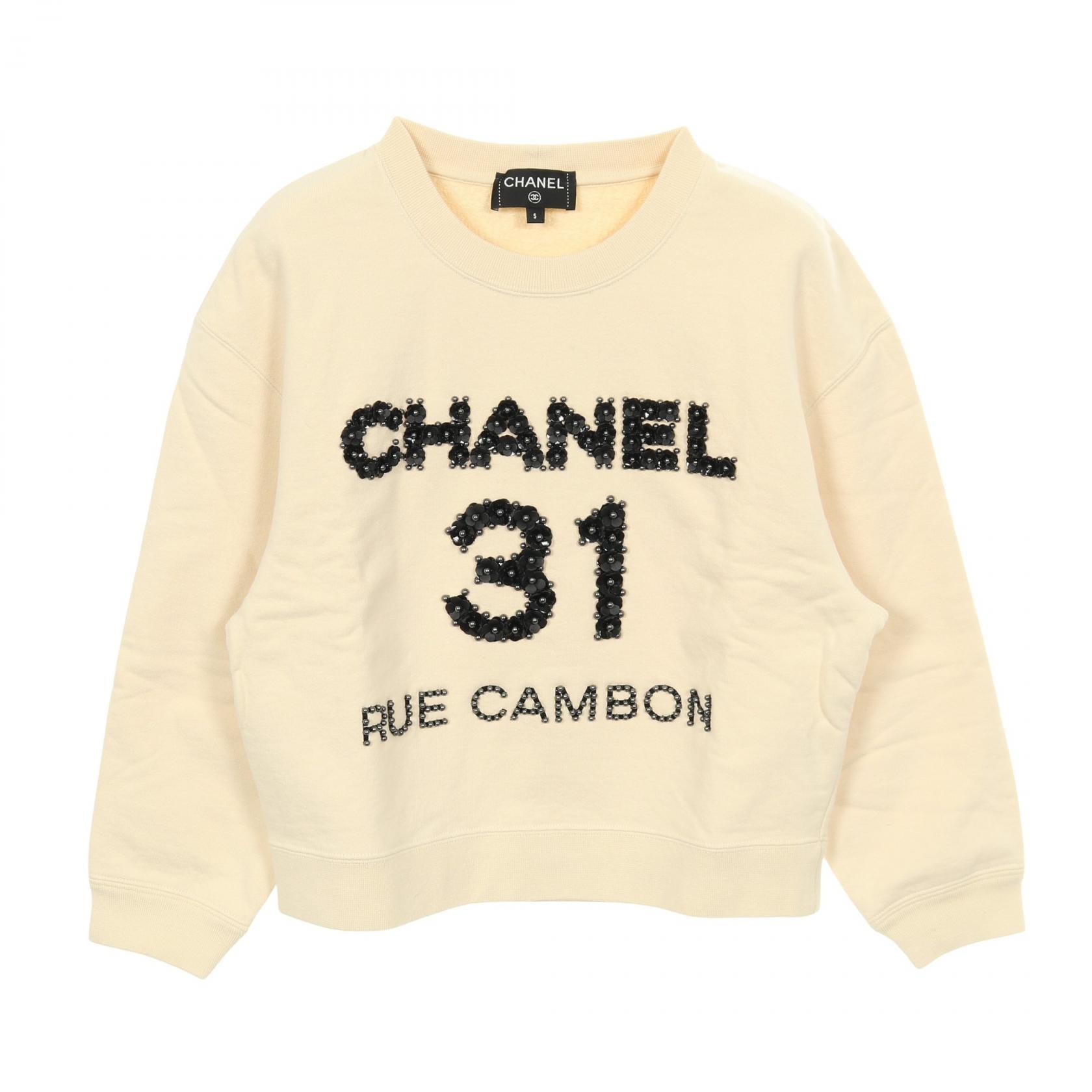 シャネル CHANEL フラワーロゴ パーカー 衣料品 トップス コットン レディース アイボリー系 【中古】
