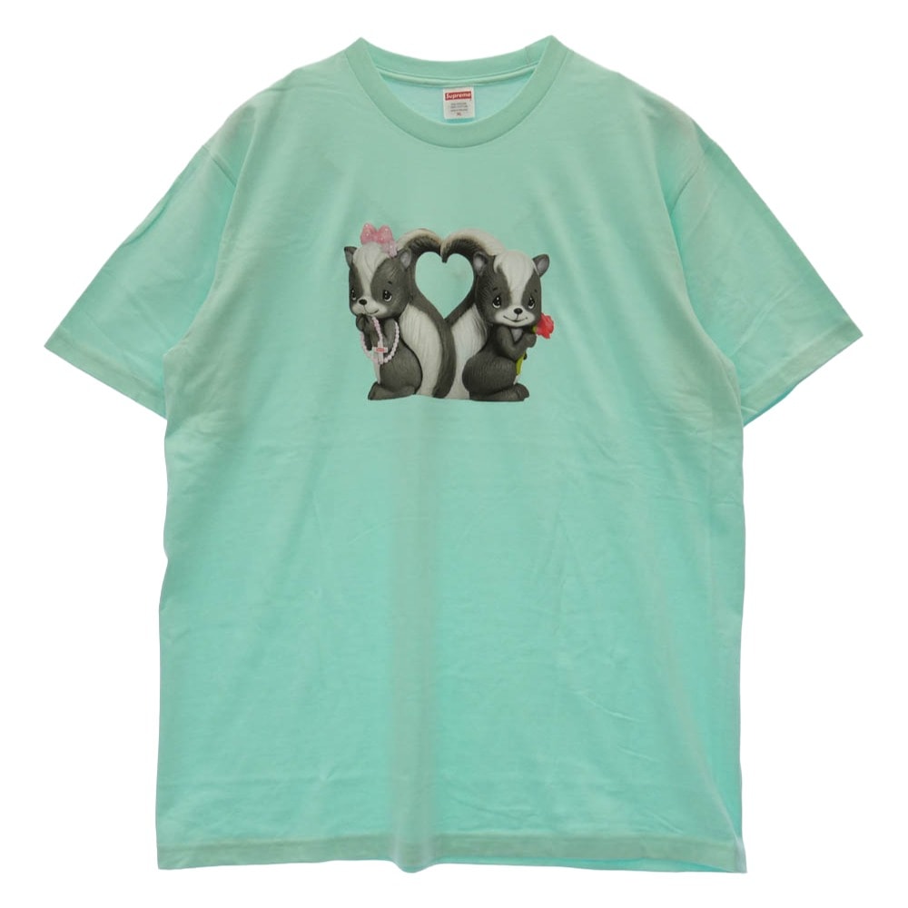 Supreme シュプリーム 26ss Skunk Tee 半袖 Tシャツ クルーネック カットソー ライトグリーン系 XL【極上美品】【中古】