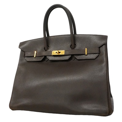 【6gd4818】エルメス ハンドバッグ バーキン35 アルデンヌ エベーヌ ゴールド金具 □J刻印【中古】レディース
