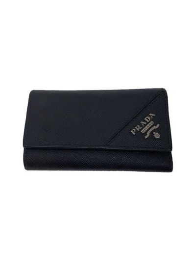 PRADA Saffiano Leather Key Case "Black"