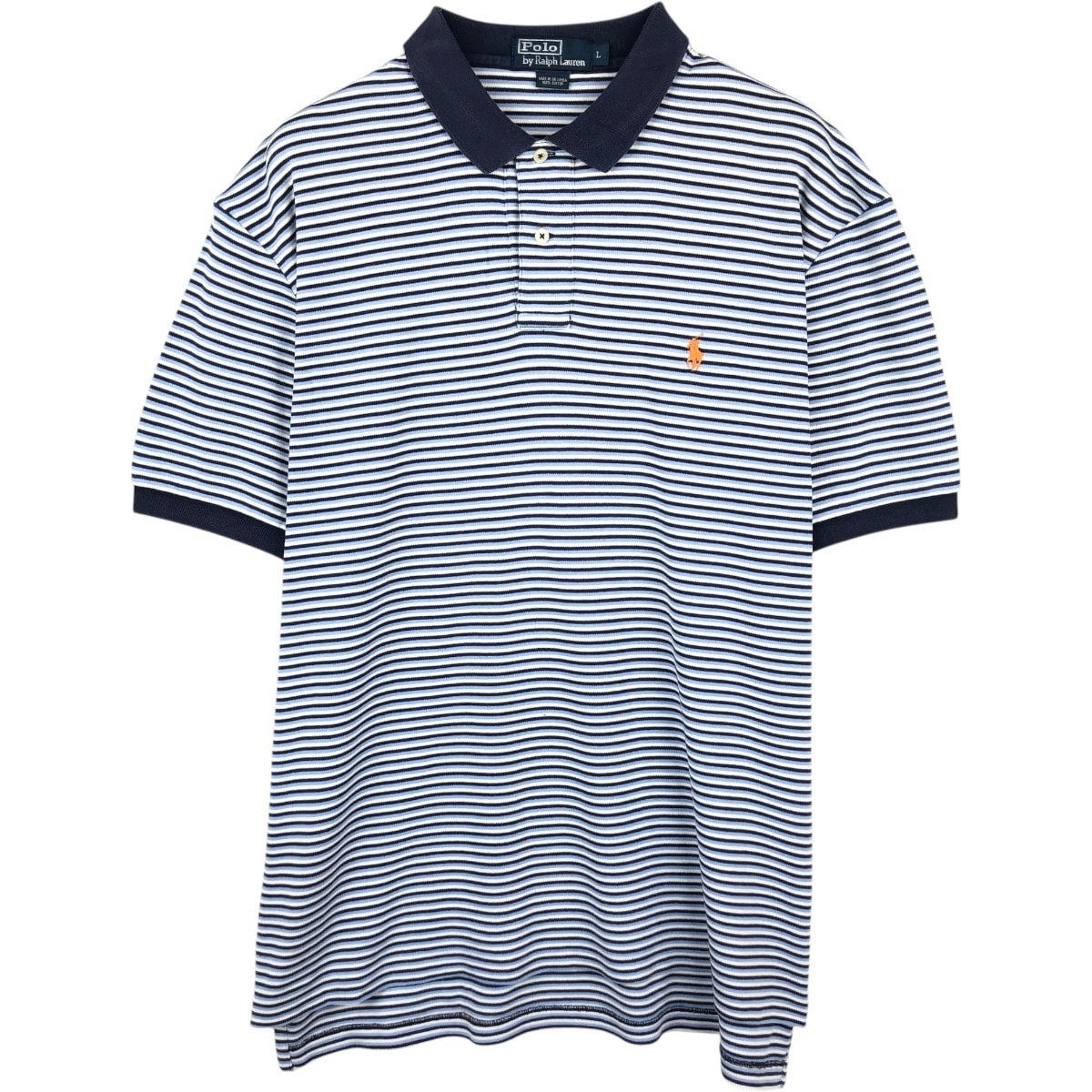 古着 ラルフローレン Ralph Lauren POLO by Ralph Lauren マルチボーダー 半袖 ボーダー ポロシャツ メンズL相当/eaa656532