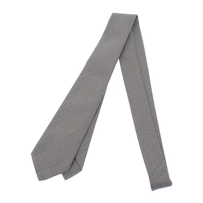 ルイヴィトン LOUIS VUITTON クラヴァット LVスペリング M77847 ネクタイ シルク グレー メンズ【中古】【SAランク】