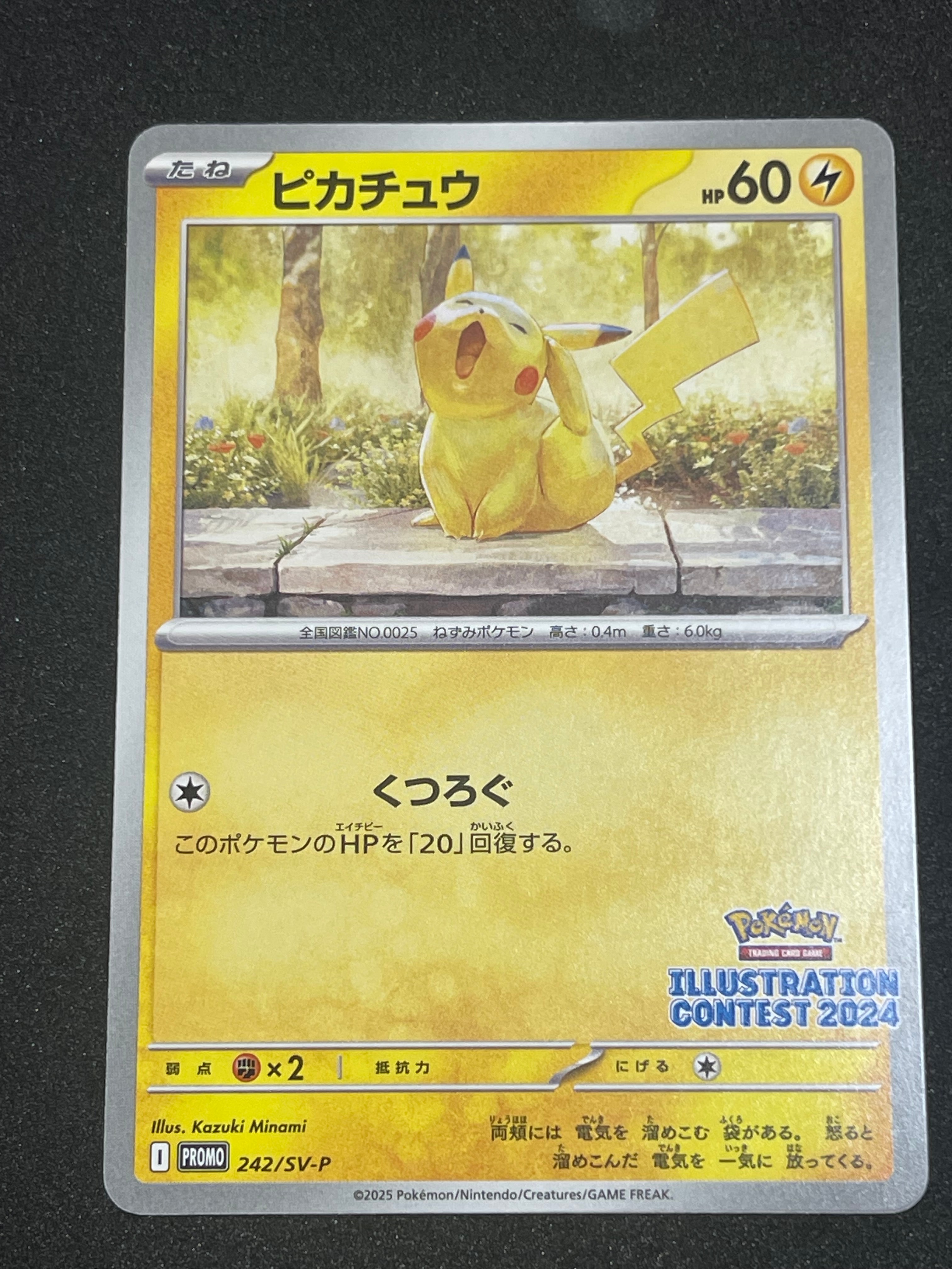 ピカチュウ [SV-P 242](プロモカードパック「イラストレーションコンテスト 2024 受賞作品プロモカード化記念キャンペーン」)