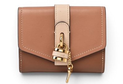 クロエ ミニ財布/ミニウォレット Chloe 折財布 ABY/アビー スモールトリフォールドウォレット ブラウンマルチ【中古】