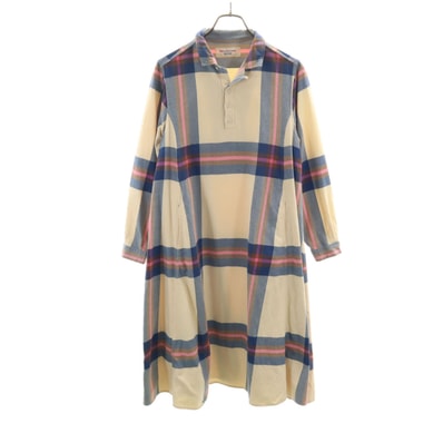 BEAMS BOY ビームスボーイ チェック柄 長袖 プルオーバー シャツワンピース マルチ