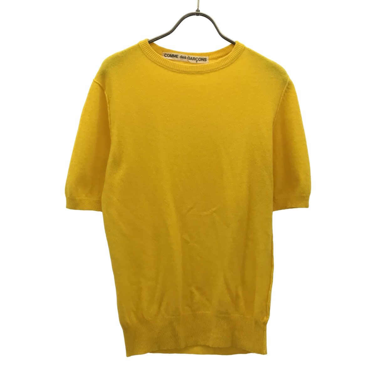 COMME des GARCONS コムデギャルソン 半袖 ニット イエロー セーター