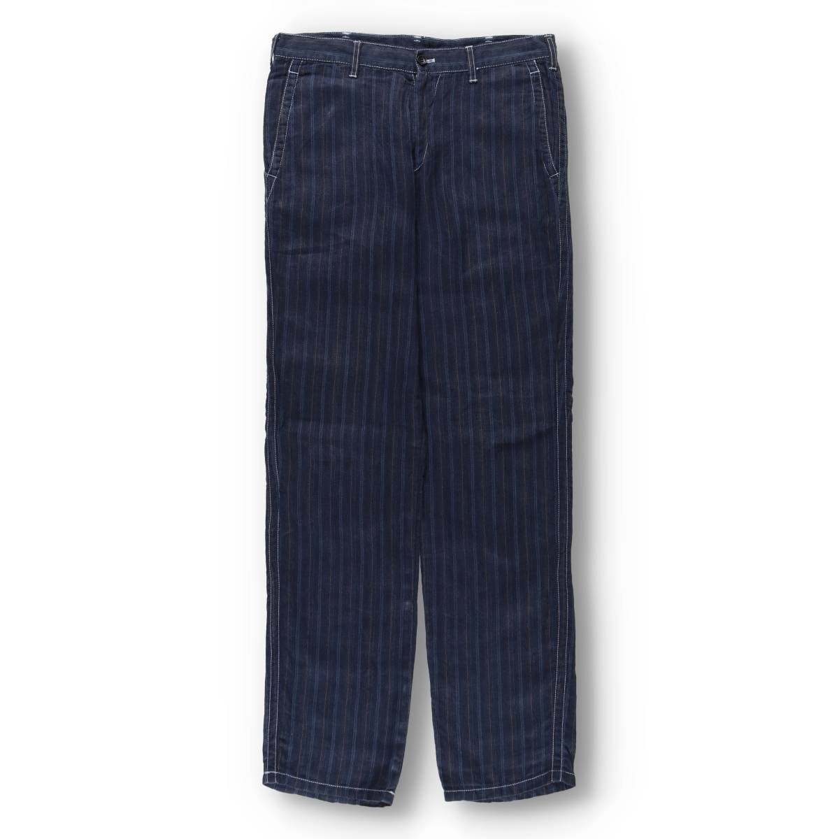 古着 コムデギャルソン COMME des GARCONS HOMME ストライプ柄 マルチストライプ リネンパンツ メンズw33相当/yaa000748