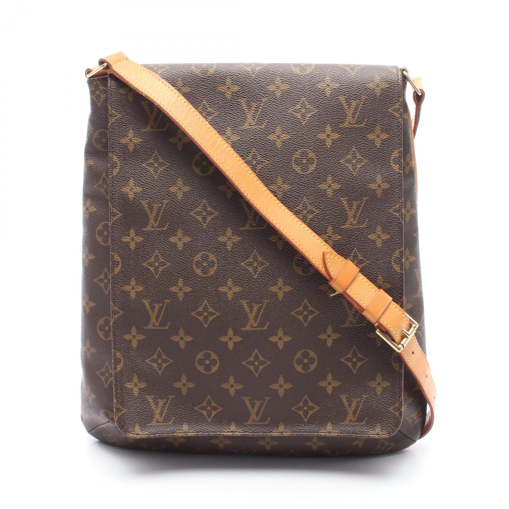ルイ・ヴィトン LOUIS VUITTON ミュゼット ショルダーバッグ バッグ PVCコーティングキャンバス レザー モノグラム レディース ブラウン系 M51256 【中古】