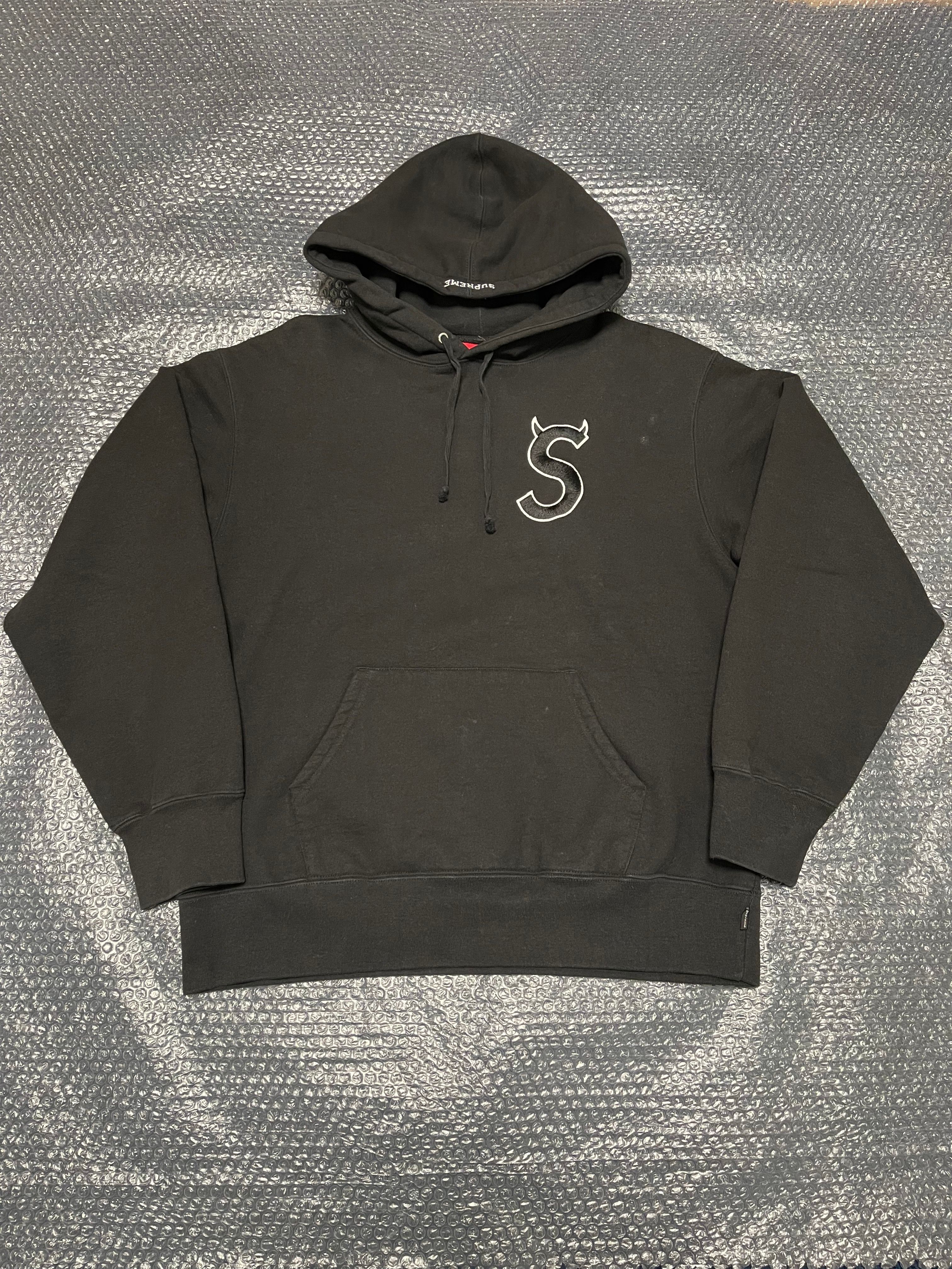 Supreme S Logo Hooded Sweatshirt "Black" (22FW)