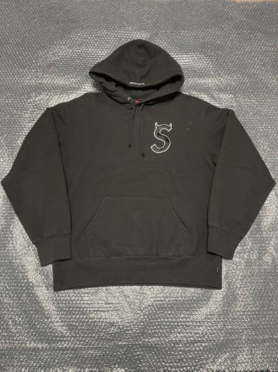Supreme S Logo Hooded Sweatshirt "Black" (22FW)