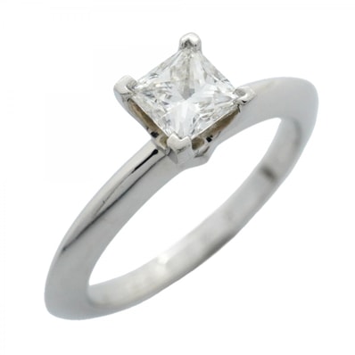 【6jfb0536】ティファニー リング ソリティア 1PD Pt950 プラチナ ダイヤモンド 0.36ct 6.5号【中古】レディース