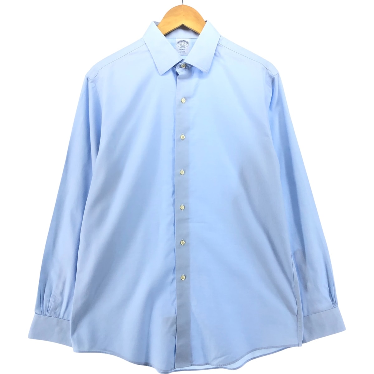 古着 ブルックスブラザーズ Brooks Brothers 1818 REGENT ワイドカラー 長袖 コットンシャツ メンズL相当/eaa538705