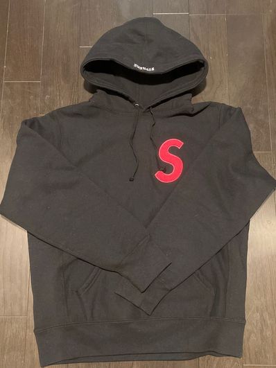 Supreme S Logo Hooded Sweatshirt "Black" (19FW)